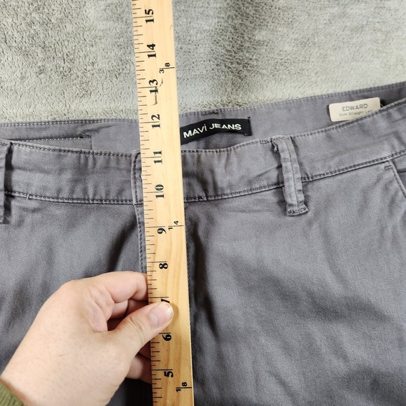 Mavi Edward Slim Straight Mens Size 36x34 Flat Front Chino Pants - Picture 9 of 12